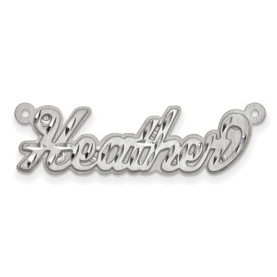 Diamond-cut Satin 3D Nameplate 14k White Gold XNA251W, MPN: XNA251W, 883957972749