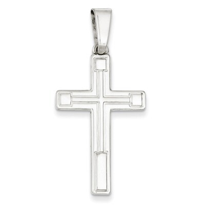 Cross Pendant Sterling Silver Polished QC7219, MPN: QC7219, 883957580029