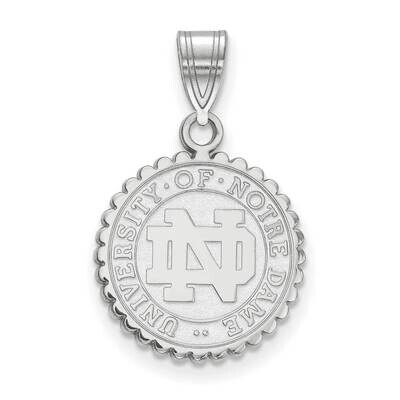 University of Notre Dame Medium Crest Pendant 10k White Gold 1W066UND, MPN: 1W066UND, 191101129889