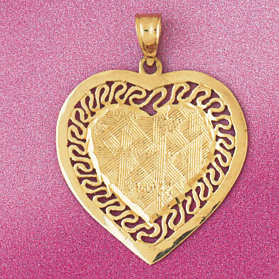 Dazzlers Jewelry Heart Pendant Necklace Charm Bracelet in Yellow, White or Rose Gold 3949, MPN: DZ-…