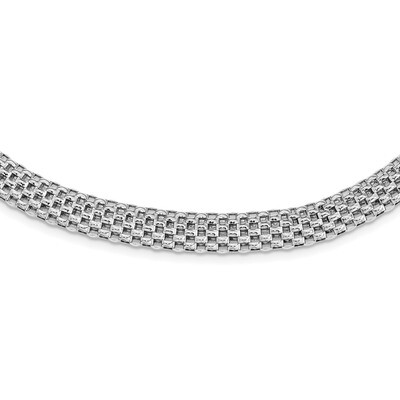 Leslie&#39;s Hollow Necklace Sterling Silver Rhodium-plated HB-QLF1096-18, MPN: QLF1096-18, 191101677137