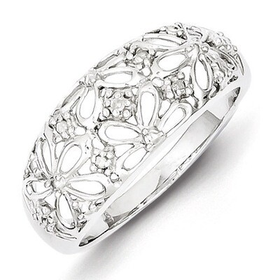 Ring Sterling Silver Rhodium-plated Diamond QR5764, MPN: QR5764, 883957465722