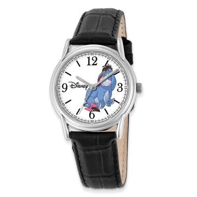 Disney Black Leather Strap Eeyore Watch Adult Size XWA4404, MPN: XWA4404, 843231067561