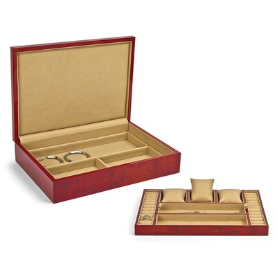 Blonde Burlwood High Gloss Finish Jewelry Box GP9586, MPN: GP9586, 886774268590