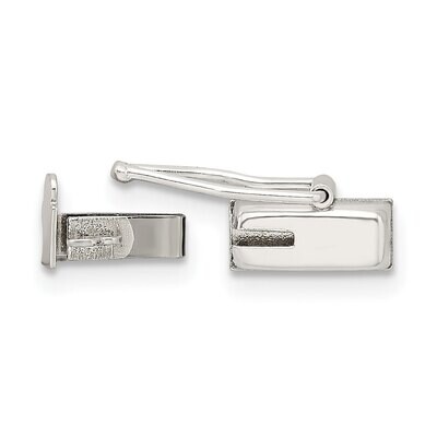 7.7 x 3.5mm Rectangular Barrel Clasp Sterling Silver SS3611, MPN: SS3611,