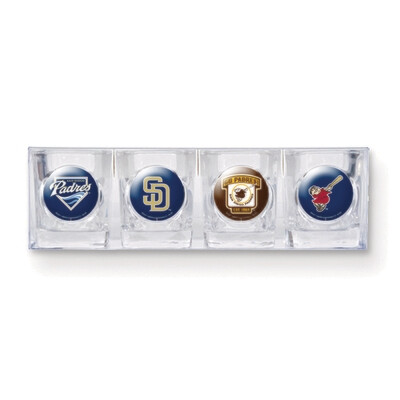 Padres 4-piece Shot Glass Set GC3564, MPN: GC3564, 89006538786