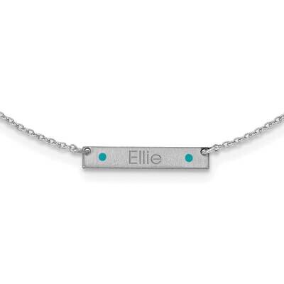 Brushed 1 Station with Epoxy Necklace Sterling Silver Rhodium-plated XNA1178/1SS, MPN: XNA1178/1SS,