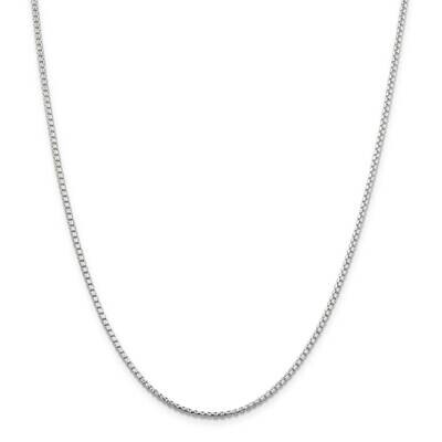 2mm Diamond-Cut Round Box Chain 26 Inch Sterling Silver QVX040-26, MPN: QVX040-26,
