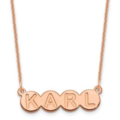 4 Letter Bubble Necklace 14k Rose Gold XNA1322R, MPN: XNA1322R,