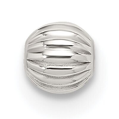 4.0mm Corrugated Bead Sterling Silver SS3810, MPN: SS3810,