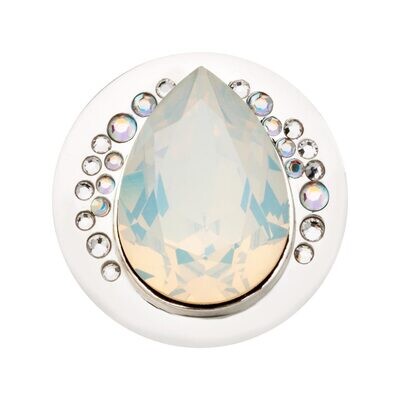 Nikki Lissoni Teardrop with Swarovski Crystals Silver-plated  23.6mm Coin C1637SS, MPN: C1637SS, 87…