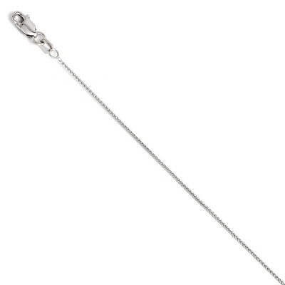 Leslie&#39;s .8mm Baby Wheat Chain 9 Inch - 14k White Gold HB-1910-9, MPN: 1910-9, 886774544663