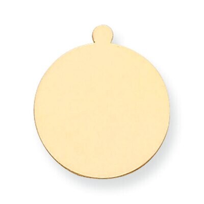 Round with Eyelet Stamping 14k Yellow Gold YG1036, MPN: YG1036,