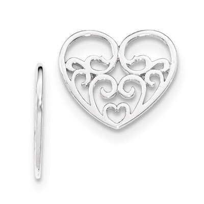 Heart Earring Enhancers Sterling Silver QE12129