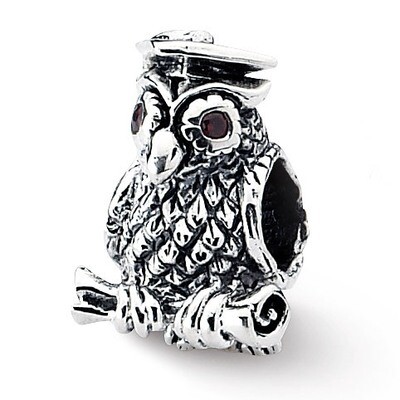 Wise Owl Bead - Sterling Silver QRS1921, MPN: QRS1921, 883957311173