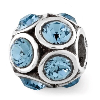 December Swarovski Elements Bead - Sterling Silver QRS2687DEC, MPN: QRS2687DEC, 886774992495