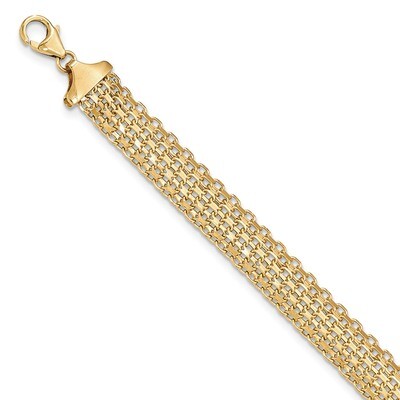 7.5 Inch Fancy Link Bracelet 14k Gold Polished SF2157-7.5, MPN: SF2157-7.5, 191101364792