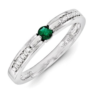 1 Birthstone Family Jewelry Diamond Semi-Set Ring 14k White Gold XMRW43/1, MPN: XMRW43/1, 883957382…