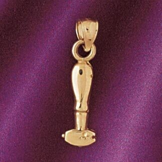 Dazzlers Jewelry Hammer Pendant Necklace Charm Bracelet in Yellow, White or Rose Gold 6651, MPN: DZ…