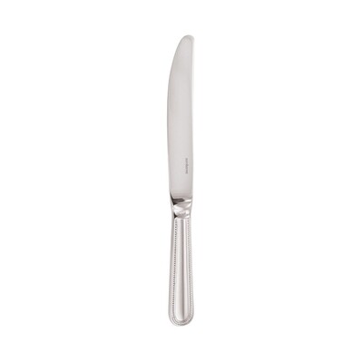 Sambonet perles dessert knife solid handle 8 1/2 inch - silverplated on 18/10 stainless steel, MPN:…