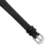 Gold-tone Long 12mm Black Calfskin Buckle Watch Band Silver-tone BAW332L-12, MPN: BAW332L-12,