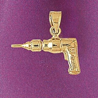 Dazzlers Jewelry Drill Pendant Necklace Charm Bracelet in Yellow, White or Rose Gold 6658, MPN: DZ-…