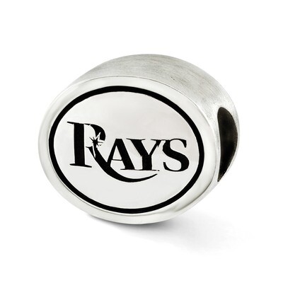 MLB Siskiyou Buckle Antiqued Tampa Bay Rays Bead Sterling Silver QRS3294