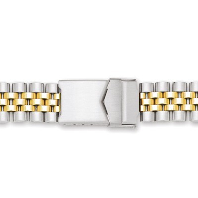 18-22mm Two-tone Jubilee-style with Deploy Solid Watch Band BA230, MPN: BA230, 886774145150