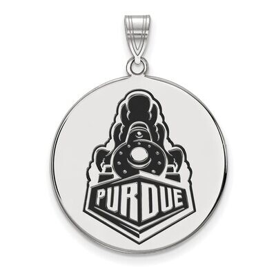 Purdue XLarge Enamel Disc Pendant Sterling Silver SS066PU, MPN: SS066PU, 886774696584