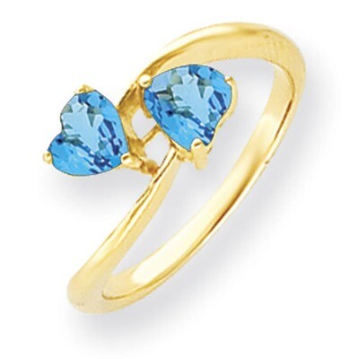 5mm Heart Blue Topaz Ring 14k Gold Y4584BT, MPN: Y4584BT, 883957444987