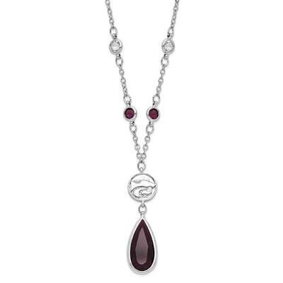 Collegiate Kansas State U Crystal Drop with 3 ext Necklace Silver-tone KSU065N-CR, MPN: KSU065N-CR,…