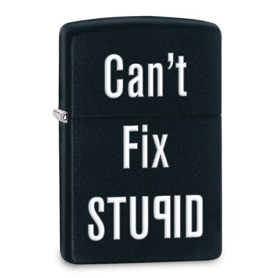 Zippo Can&#39;t Fix Stupid Black Matte Lighter GM17916, MPN: GM17916, 41689286644