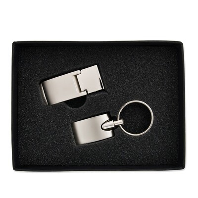 Nickel-plated Key Ring and Money Clip Set GL8807, MPN: GL8807, 788089050535