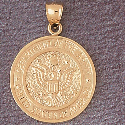 Dazzlers Jewelry Us Army Sign Pendant Necklace Charm Bracelet in Yellow, White or Rose Gold 4633, M…