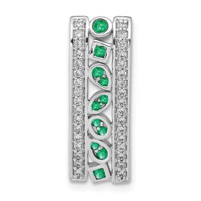 Emerald Fancy Chain Slide 14k White Gold Diamond PM3853-EM-020-WA, MPN: PM3853-EM-020-WA, 883957287…