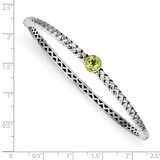 .97Peridot Bangle Bracelet Sterling Silver &amp; 14k Gold QTC139, MPN: QTC139, 742323116364