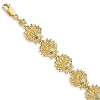 Lion&#39;S Paw Shell Bracelet 14k Gold FB1761-7, MPN: FB1761-7, 883957946047