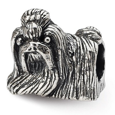 Shih Tzu Bead - Sterling Silver QRS1793, MPN: QRS1793, 883957309972