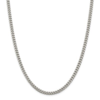22 Inch 5mm Domed Curb Chain Sterling Silver QRC150-22, MPN: QRC150-22, 883957952598
