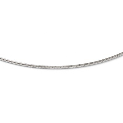 Leslie&#39;s 2mm Round Omega Necklace Chain 16 Inch - 14k White Gold HB-1242-16, MPN: 1242-16, 88677499…