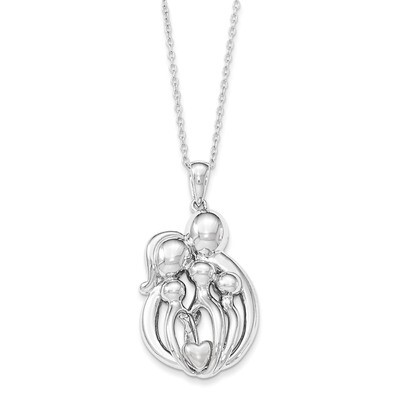 Family of 5 Gathering 18 Inch Necklace Sterling Silver QSX590, MPN: QSX590, 886774731247
