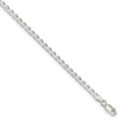 9 Inch 3.15mm Flat Anchor Chain Sterling Silver QFAN080-9, MPN: QFAN080-9, 886774082264