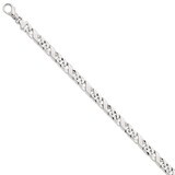 6mm Hand-Polished Fancy Link Chain 24 Inch 14k White Gold WLK165-24, MPN: WLK165-24, 886774405650