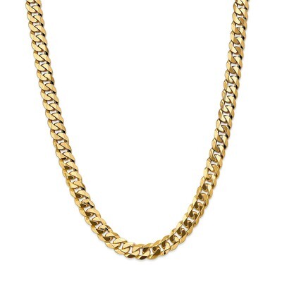 Leslie&#39;s 9.5mm Flat Beveled Curb Chain 22 Inch 14k Gold HB-1310-22, MPN: 1310-22, 191101147791