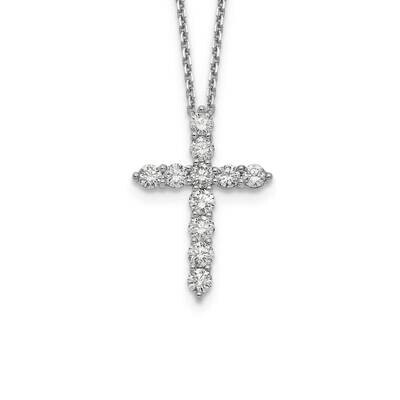 Cross Pendant with Chain 14k White Gold PM1000-150-WA, MPN: PM1000-150-WLD, 191101806063