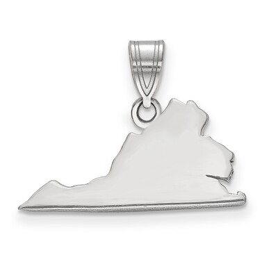 Virginia State Pendant Charm Sterling Silver Engravable XNA707SS-VA, MPN: XNA707SS-VA, 886774753270