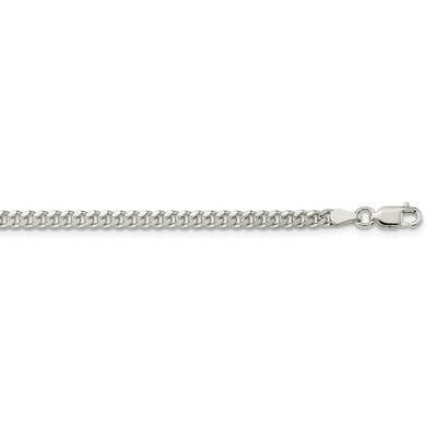 3.25mm Domed Curb Chain 24 Inch Sterling Silver QRC100-24, MPN: QRC100-24,