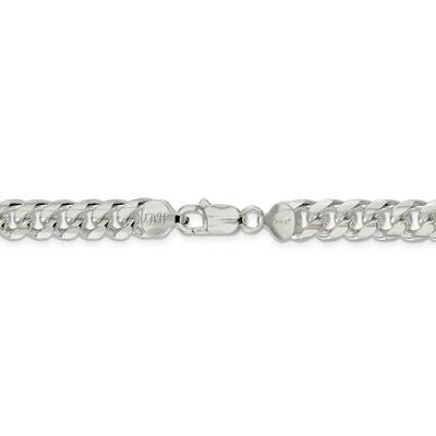 22 Inch 8.5mm Domed Curb Chain Sterling Silver QRC240-22, MPN: QRC240-22, 883957236407