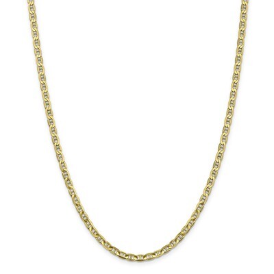 Leslie&#39;s 3.75mm Concave Anchor Chain 24 Inch 10k Gold HB-8221-24, MPN: 8221-24, 191101754982