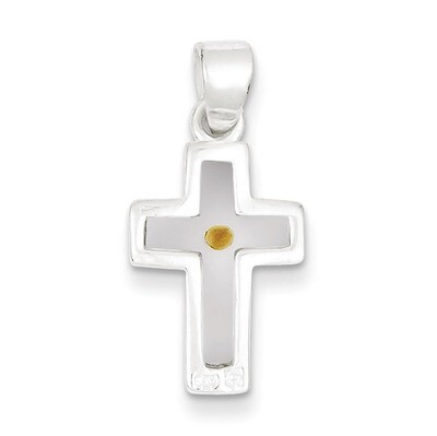 Mustard Seed Cross Pendant Sterling Silver Enameled QC6700, MPN: QC6700, 723252763713